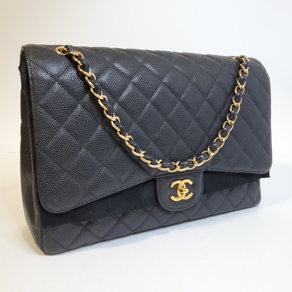 Chanel Maxi Single Flap Caviar Ghw - Picture 2 of 12